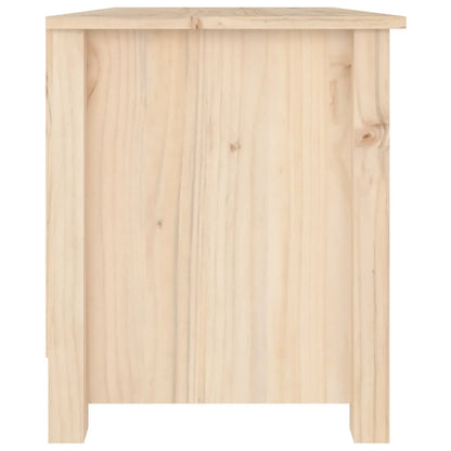 23" Scandinavian Compact Natural Solid Pine Shoe Bench With 2 Tiers