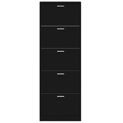 Shoe Cabinet Hand-Finished Pine 5 Drop-Down Drawers Tall & Narrow