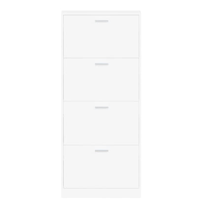 Shoe Cabinet Hand-Finished Pine 4 Drop-Down Drawers Tall & Narrow
