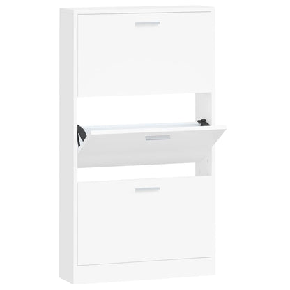 Shoe Cabinet Hand-Finished Pine 3 Drop-Down Drawers Rectangular