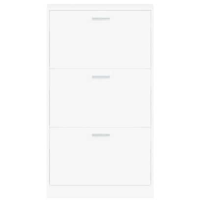 Shoe Cabinet Hand-Finished Pine 3 Drop-Down Drawers Rectangular