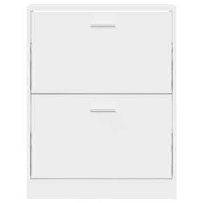 Shoe Cabinet Natural Solid Pine Medium 2 Drop-Down Drawers