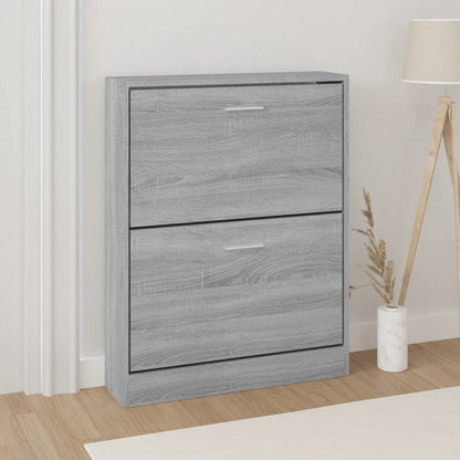 Shoe Cabinet Natural Solid Pine Medium 2 Drop-Down Drawers