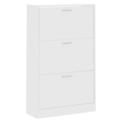 Shoe Cabinet Hand-Finished Pine 2 Drop-Down Drawers Rectangular