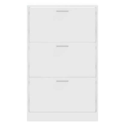 Shoe Cabinet Hand-Finished Pine 2 Drop-Down Drawers Rectangular