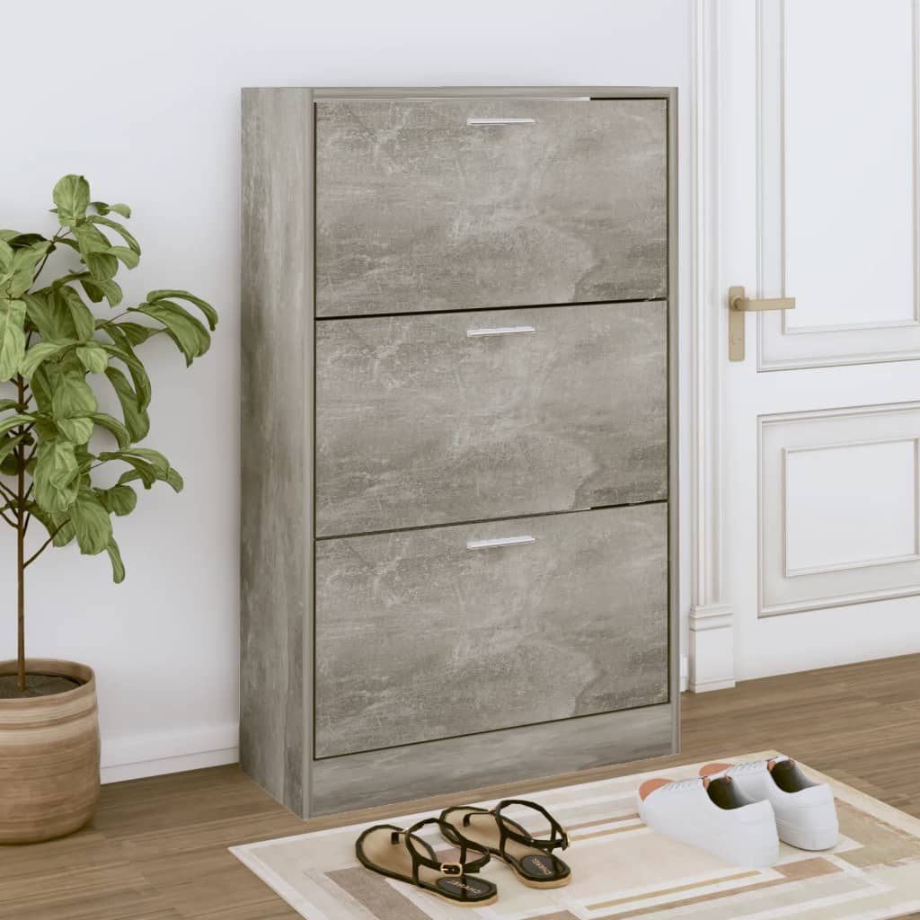 Shoe Cabinet Hand-Finished Pine 2 Drop-Down Drawers Rectangular