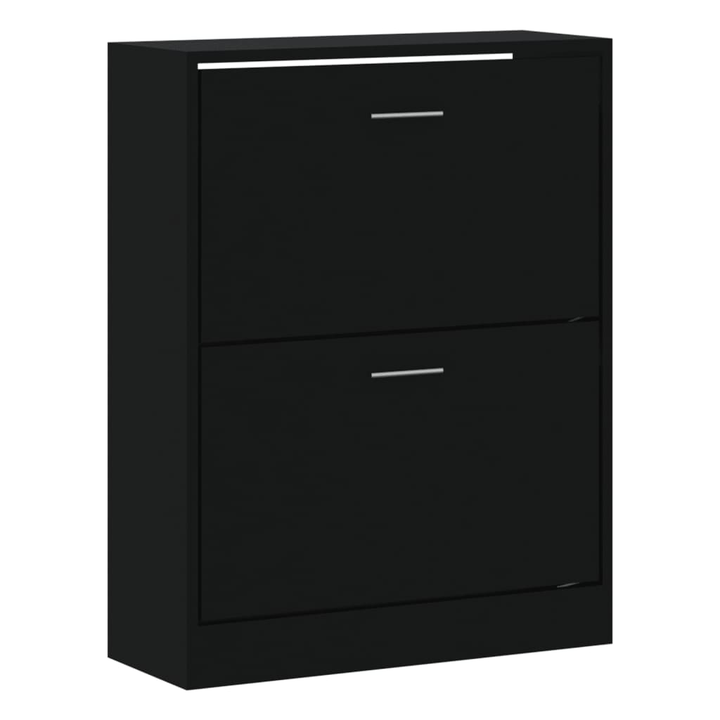 Shoe Cabinet Hand-Finished Pine 2 Drop-Down Drawers Rectangular