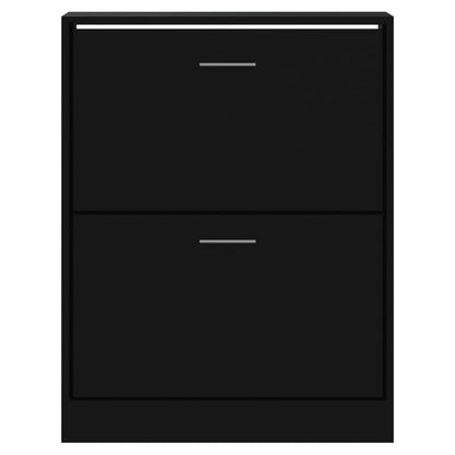 Shoe Cabinet Hand-Finished Pine 2 Drop-Down Drawers Rectangular
