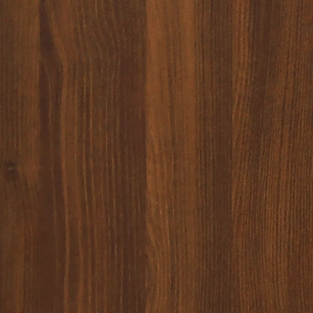 Shoe Cabinet Brown Oak & Mirror Glass Tall & Narrow