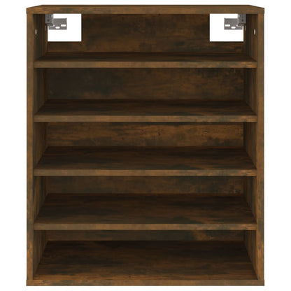 Shoe Cabinet Smoked Oak 5 Drawers Tall & Wide