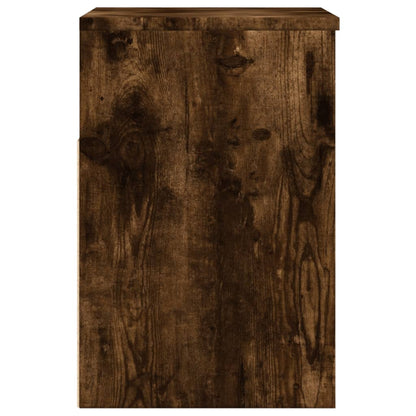 Shoe Chest Smoked Oak Wide & Deep 5 Compartments