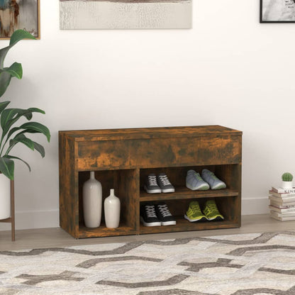 Arc Shoe Chest Smoked Oak Wide & Deep 4 Compartments