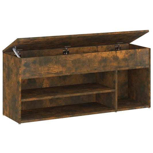 Arc Shoe Chest Smoked Oak Wide & Deep 4 Compartments