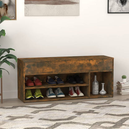 Arc Shoe Chest Smoked Oak Wide & Deep 4 Compartments