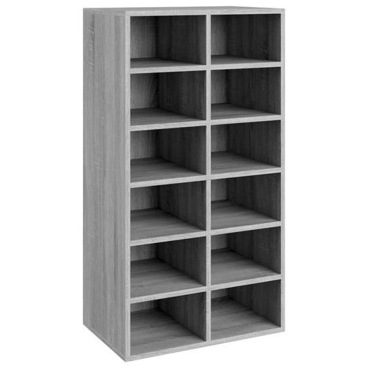 Shoe Cabinet Sonoma Reclaimed Wood 12 Compartments Tall & Skinny
