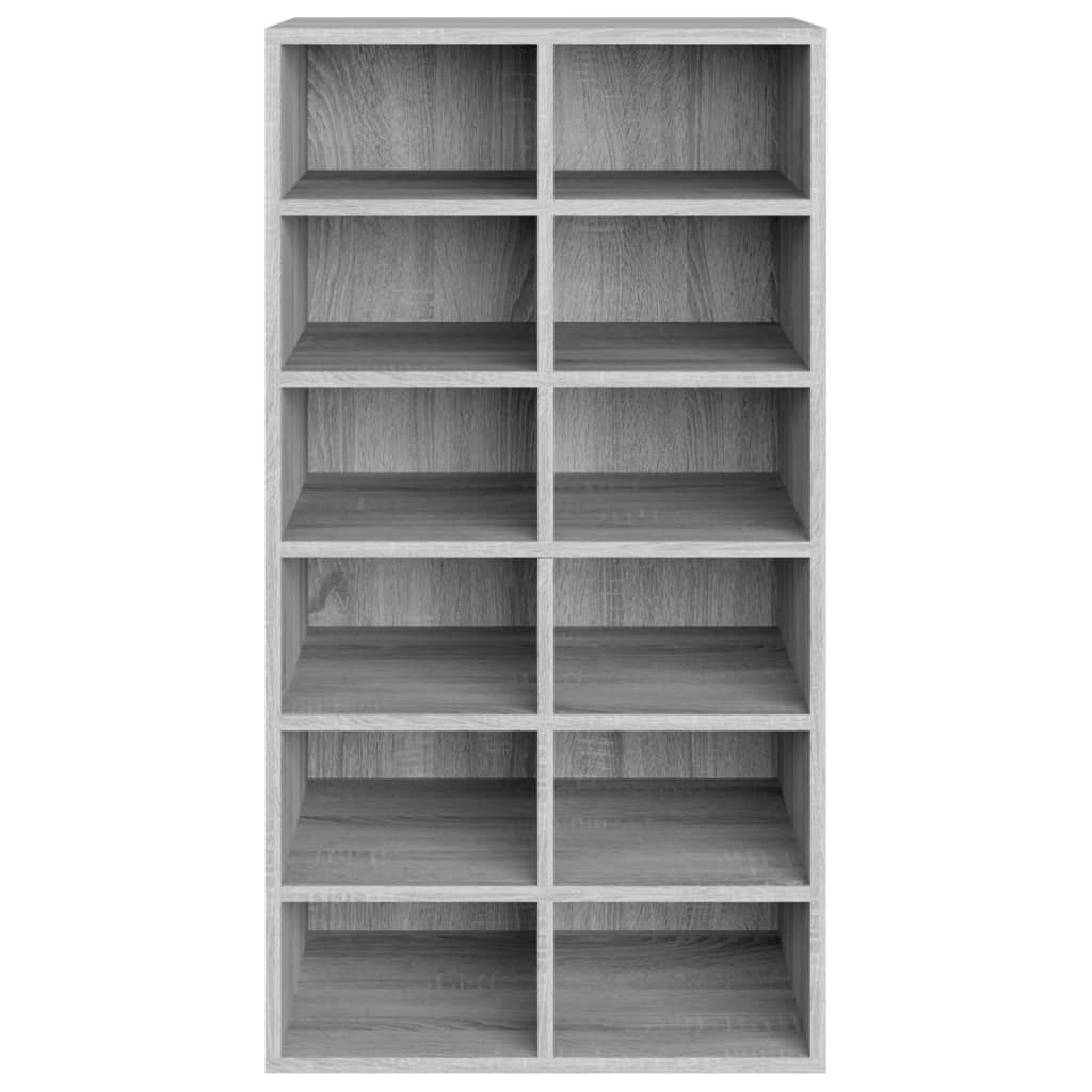 Shoe Cabinet Sonoma Reclaimed Wood 12 Compartments Tall & Skinny