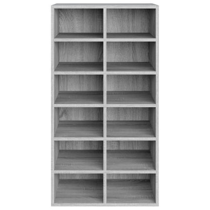 Shoe Cabinet Sonoma Reclaimed Wood 12 Compartments Tall & Skinny