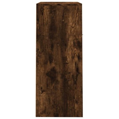 Shoe Cabinet Smoked Reclaimed Oak 3 Compartments Rectangular