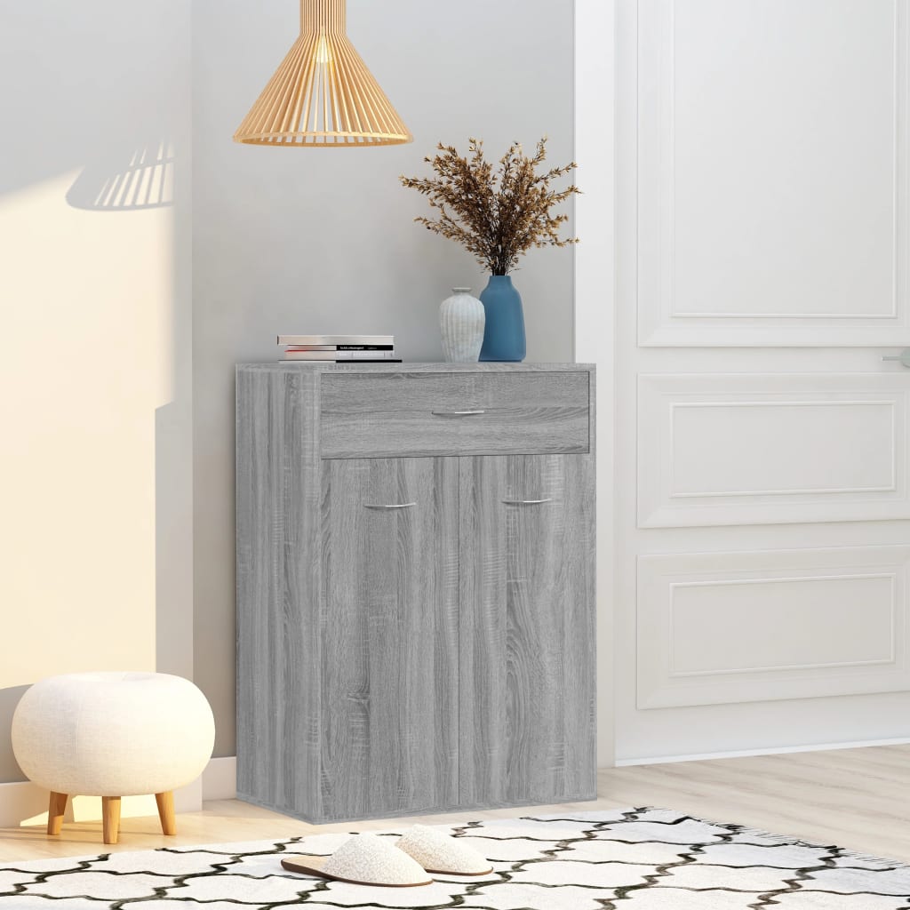Shoe Cabinet Sonoma Reclaimed Wood 3 Compartments Rectangular