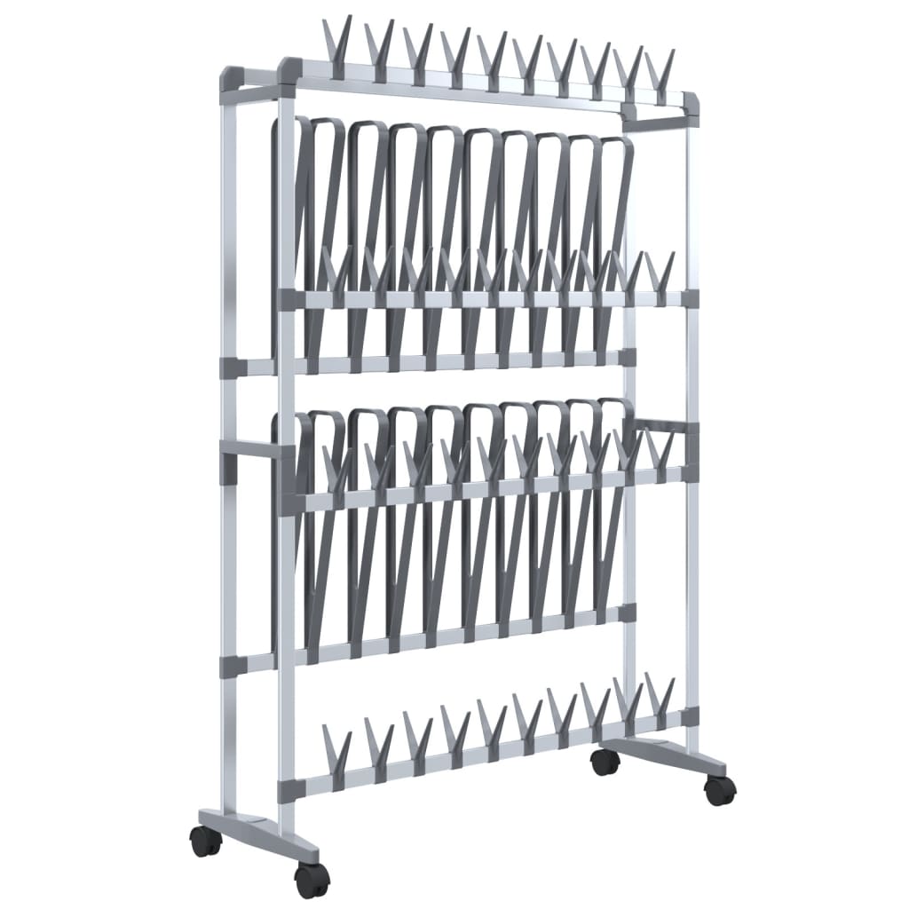 Shoe Rack Aluminum  Rollable Shoe Rack