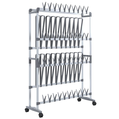 Shoe Rack Aluminum  Rollable Shoe Rack
