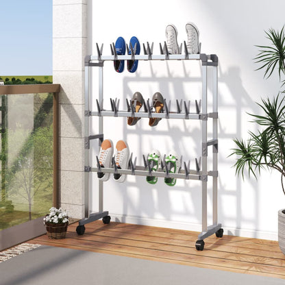 Shoe Rack Aluminum  Rollable Shoe Rack