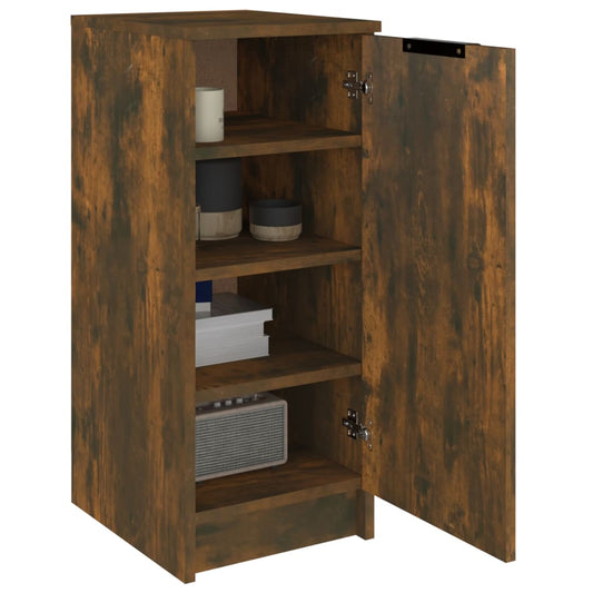 Arc Shoe Cabinet Smoked Oak Medium 4 Drawers