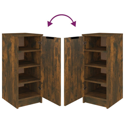 Arc Shoe Cabinet Smoked Oak Medium 4 Drawers