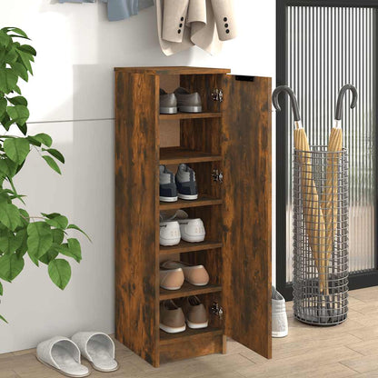 Arc Shoe Cabinet Smoked Oak Medium 7 Drawers