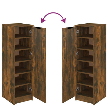Arc Shoe Cabinet Smoked Oak Medium 7 Drawers