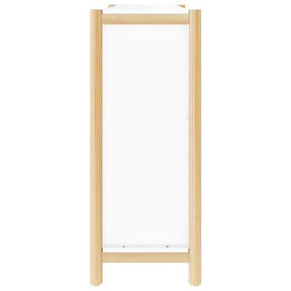 Shoe Cabinet Natural Solid Pine Medium 2 Drop-Down Drawers