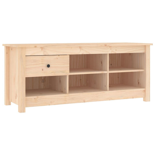 Shoe Cabinet Natural Solid Pine Wide & Deep 6 Compartments