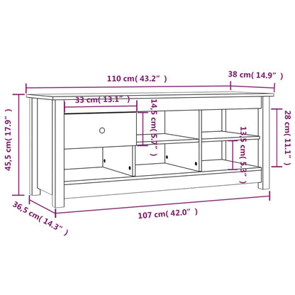 Shoe Cabinet Natural Solid Pine Wide & Deep 6 Compartments