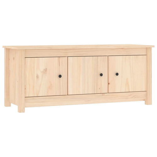 Shoe Cabinet Natural Solid Pine Wide & Deep 3 Compartments
