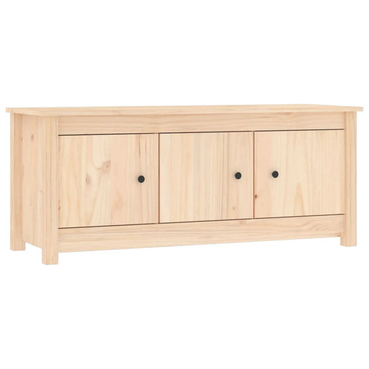 Shoe Cabinet Natural Solid Pine Wide & Deep 3 Compartments