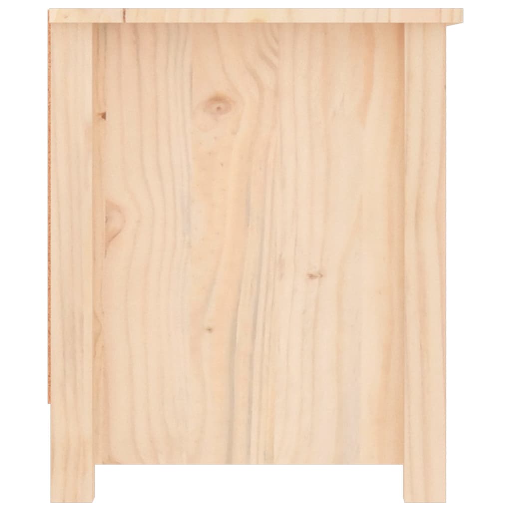 Shoe Cabinet Natural Solid Pine Wide & Deep 3 Compartments