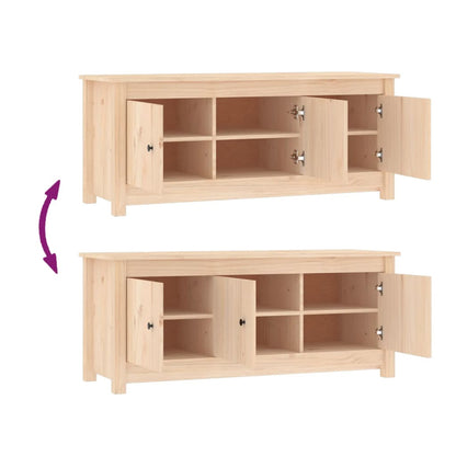 Shoe Cabinet Natural Solid Pine Wide & Deep 3 Compartments