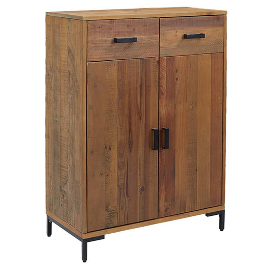 Shoe Cabinet Rubberwood 4 Compartments Rectangular