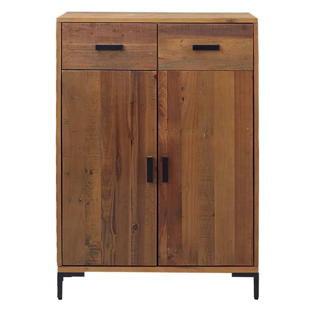 Shoe Cabinet Rubberwood 4 Compartments Rectangular