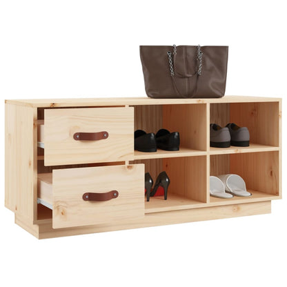 Arc Shoe Bench Natural Pine 6 Compartments Wide & Deep