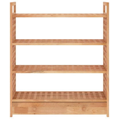 Shoe Rack Solid Walnut 4 Tiers