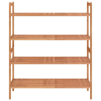 Shoe Rack Solid Walnut 4 Tiers
