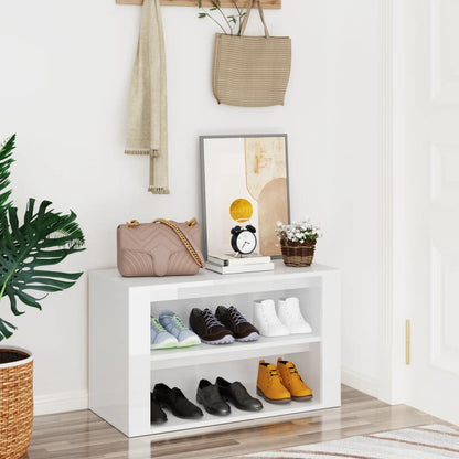 Arc Shoe Bench Smoked Oak Wide & Long 2 Compartments