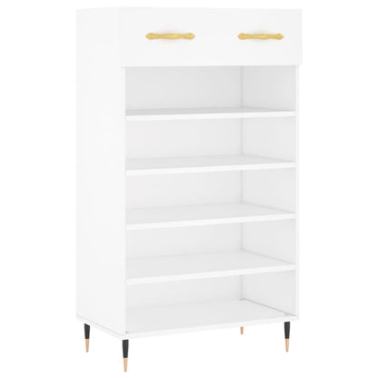 Luxo Shoe Cabinet Solid Oak 6 Compartments Tall & Metal Feet