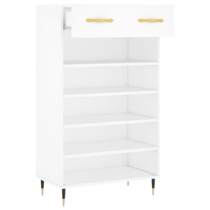 Luxo Shoe Cabinet Solid Oak 6 Compartments Tall & Metal Feet