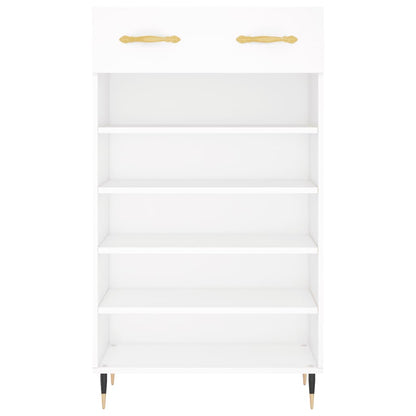 Luxo Shoe Cabinet Solid Oak 6 Compartments Tall & Metal Feet