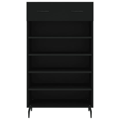 18 Pair Modern Industrial Wooden Shoe Cabinet With 5 Tiers & 1 Drawer
