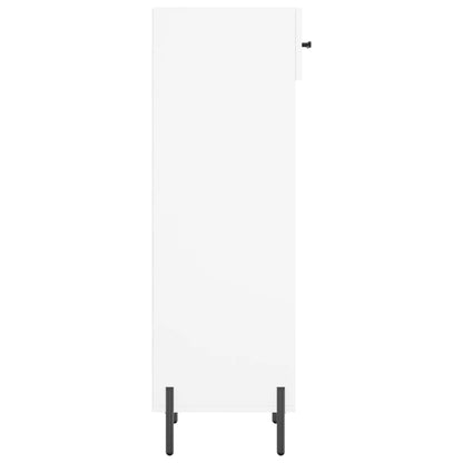 Luxo Shoe Cabinet Solid Oak 5 Compartments Tall & Skinny & Metal Feet