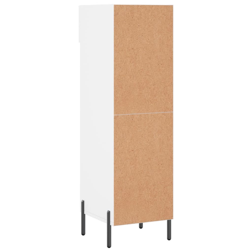 Luxo Shoe Cabinet Solid Oak 5 Compartments Tall & Skinny & Metal Feet