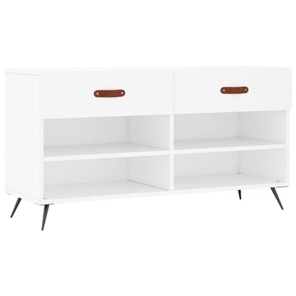 Luxo Shoe Cabinet Solid Oak 6 Compartments Rectangular & Metal Feet